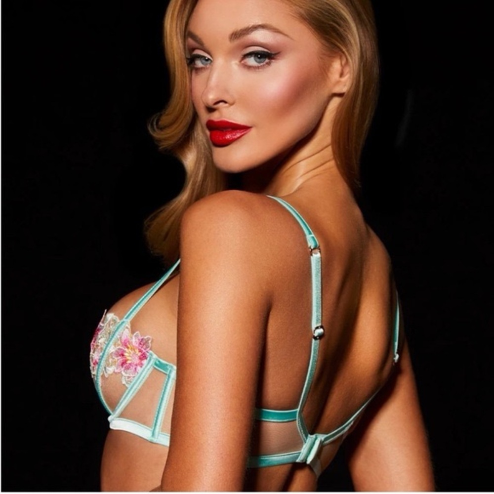 HONEY BIRDETTE AMELIE Mint Floral Bra 36H RARE🔥 - Picture 3 of 7